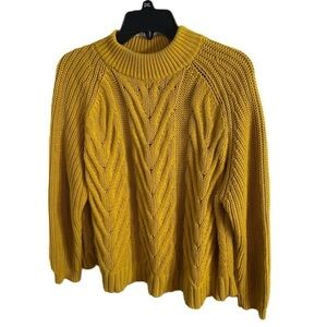J.Crew Mustard Yellow Thick Knit Sweater Small Women’s